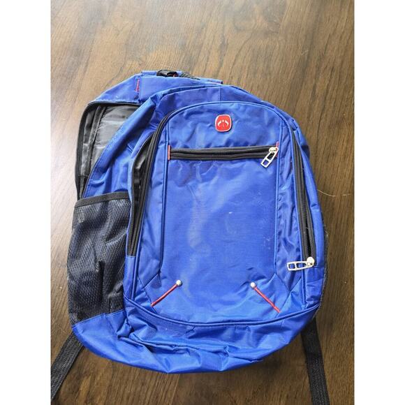 Blue Laptop Backpack with USB Port Lightweight Travel/School Bag - Picture 2 of 16